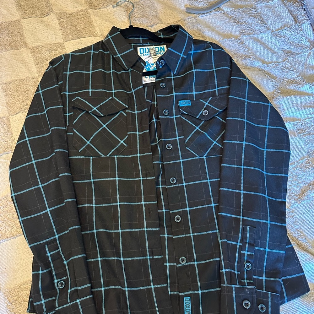 Dixon Women's Black and Blue Button Down Shirt